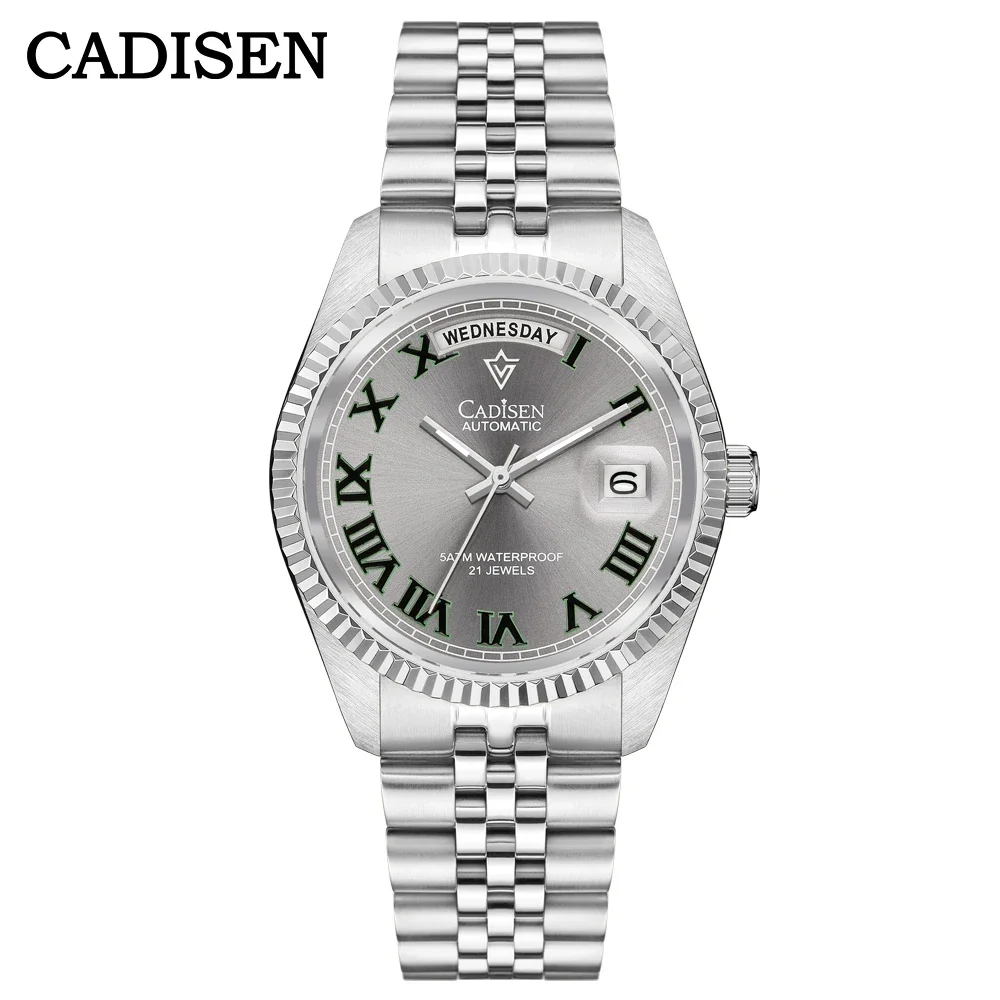 

CADISEN DD38 2024 New Men' Watch AR Sapphire MIYOTA 8285 Movement Mechanical Automatic Top Brand Luxury Week Display Watch Men