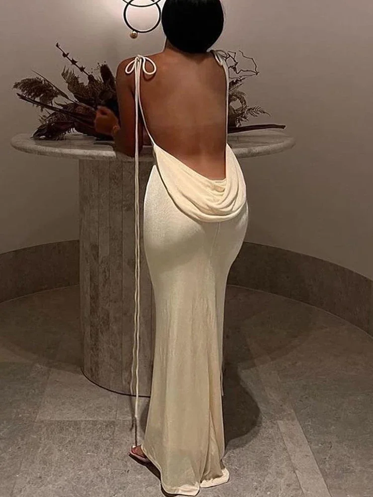 Tossy Women Sexy Swing Collar Backless Sleeveless Maxi Prom Dress Drawstrings Elegant Bodycon Solid Party Dresses 2022 Summer
Tossy Women Sexy Swing Collar Backless Sleeveless Maxi Prom Dress Drawstrings Elegant Bodycon Solid Party Dresses 2022 Summer