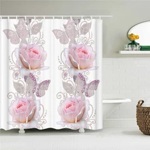 3D Rose Flower Shower Curtain Butterfly Pink Floral Plant Leaves Scenery Print Bath Curtains Bathroom Decor Waterproof Screens
3D Rose Flower Shower Curtain Butterfly Pink Floral Plant Leaves Scenery Print Bath Curtains Bathroom Decor Waterproof Screens