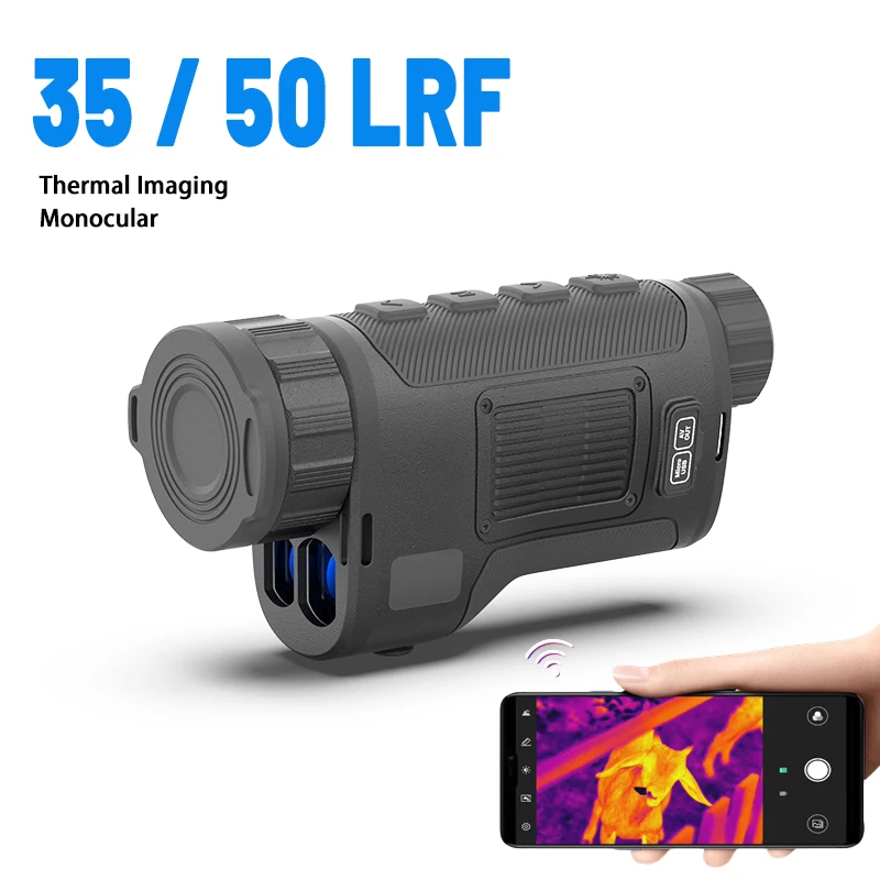 

25 Pro LRF Hunting Thermal Imager Monocular Built-in Laser Rangefinder 12μm Long Range Hotspot Tracking Heat Imaging 35mm/50mm