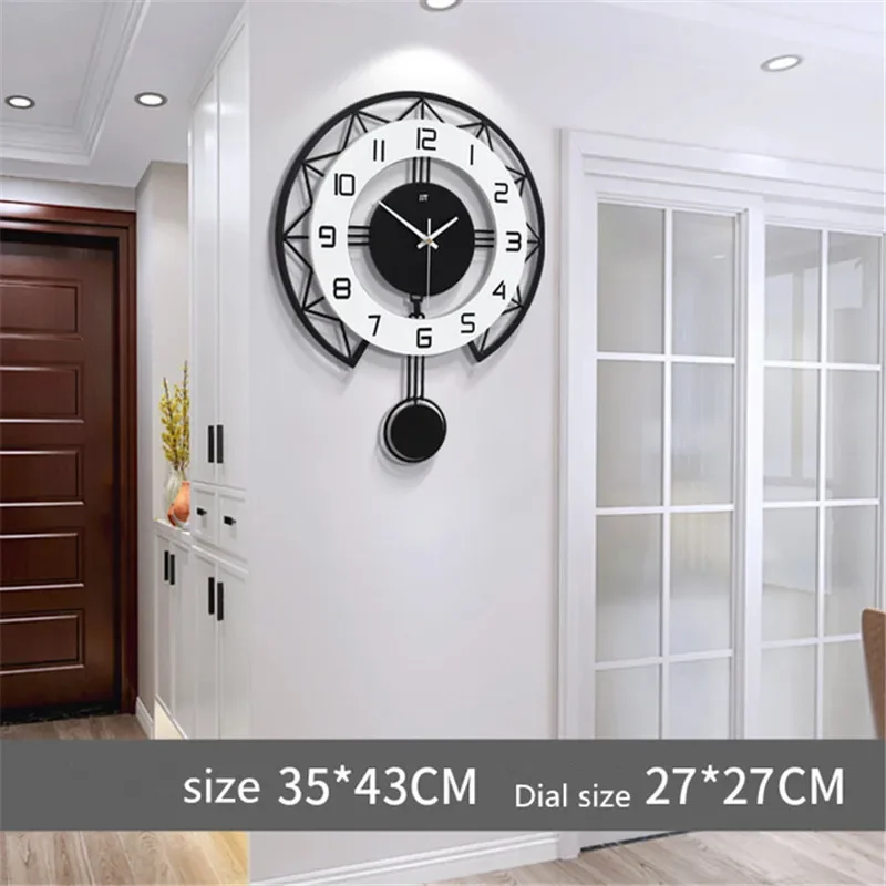 

Nordic Living Room Wall Clock Fashion Home Watch Personality Creative Wood Clock Simple Modern Watch Art Quartz Clocks