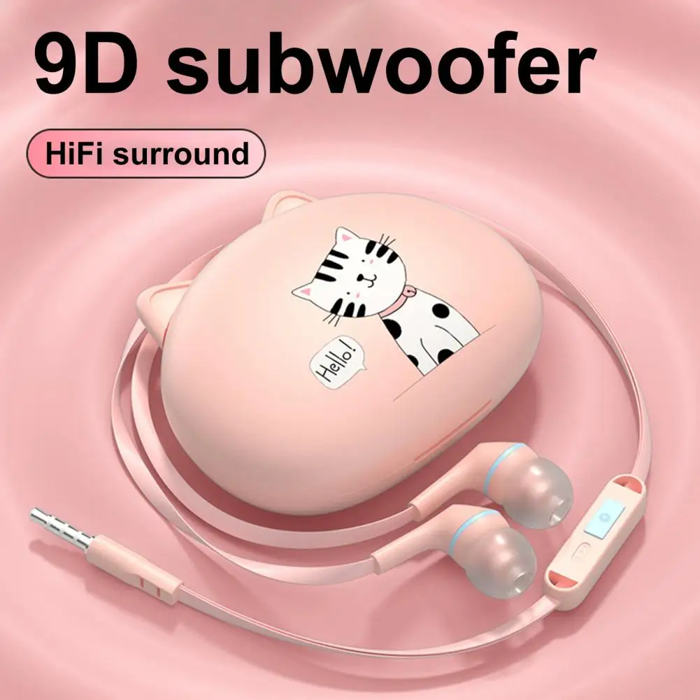 Wired Earbuds Powerful Sports Wired Earbuds with Cartoon Cat Ear Box 1.2m Earphone
Wired Earbuds Powerful Sports Wired Earbuds with Cartoon Cat Ear Box 1.2m Earphone