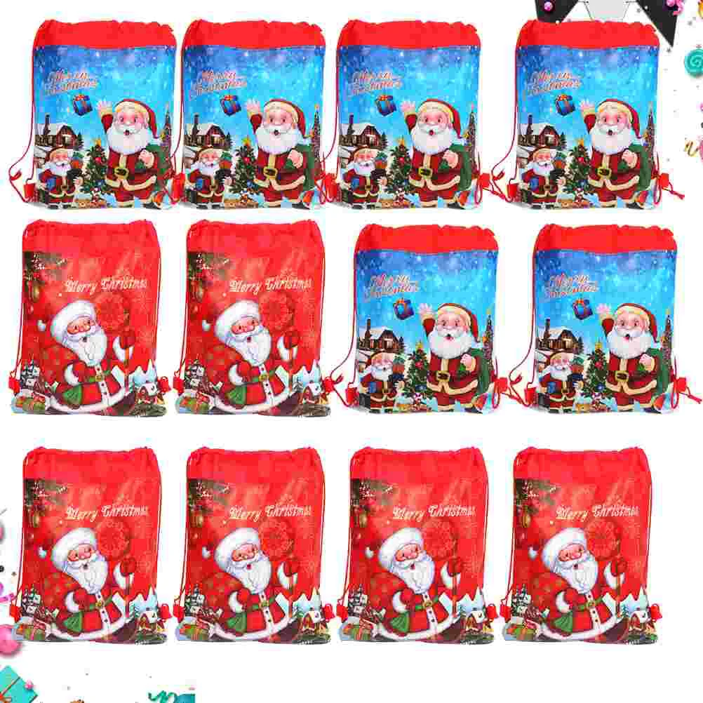 12 Pcs Christmas Gift Packaging Goody Bag Bags Drawstring Candy Double-sided Non-woven Fabric 
12 Pcs Christmas Gift Packaging Goody Bag Bags Drawstring Candy Double-sided Non-woven Fabric