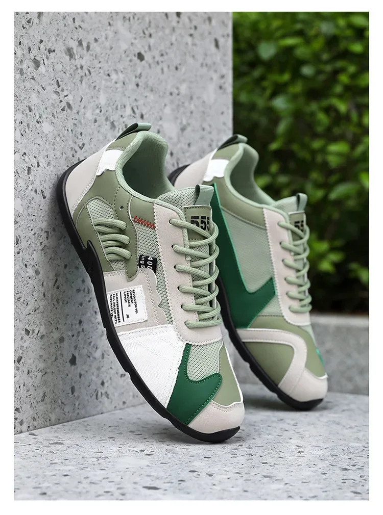 Low-Top Men's Casual Shoes Breathable Retro Sporty Style Summer New Fashion Trendy Bean Board Shoes Comfortable Rubber Sole Low-Top Men's Casual Shoes Breathable Retro Sporty Style Summer New Fashion Trendy Bean Board Shoes Comfortable Rubber Sole