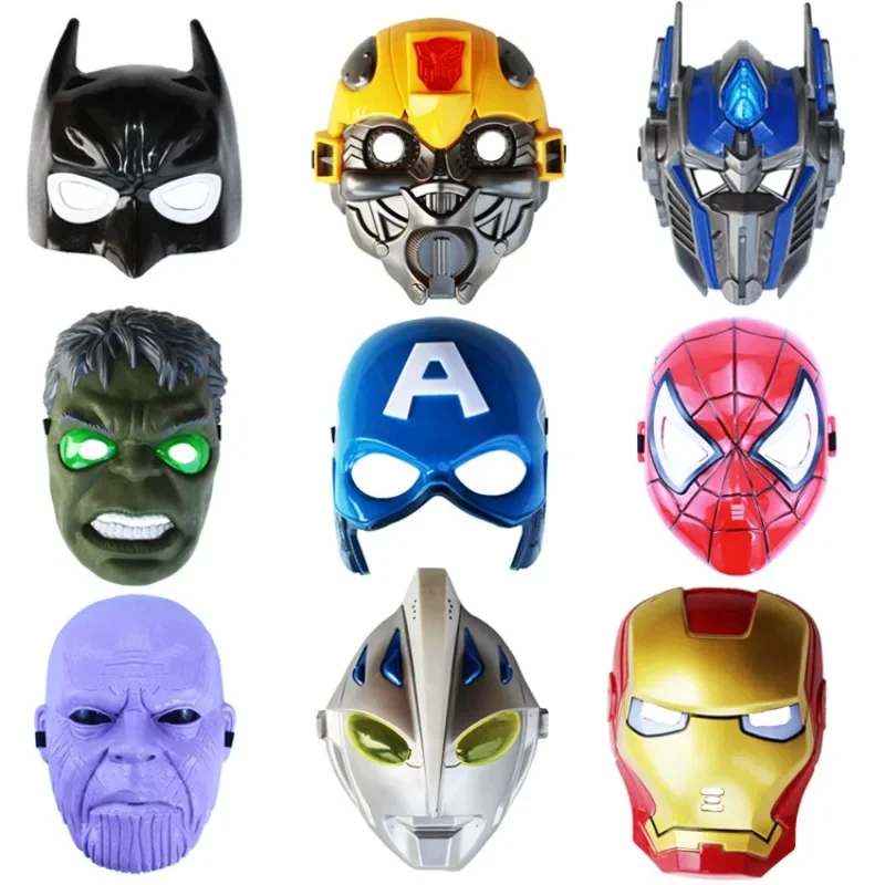 

Hot Avengers Superhero Children's Marvel Anime Spider Man Iron Man Captain America Hulk Full Cartoon Party Cosplay Mask Boy Toy