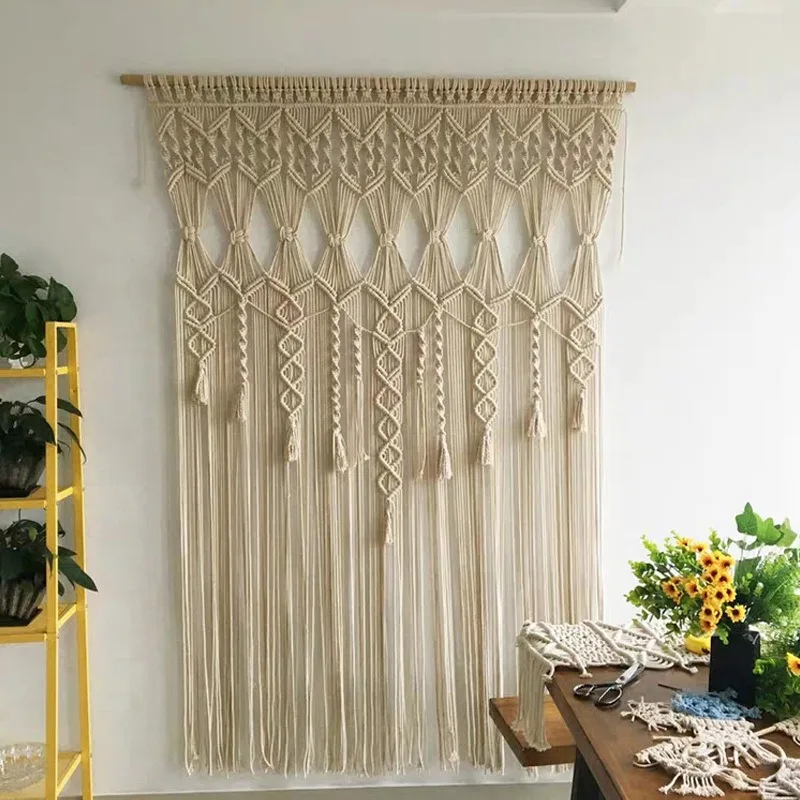 Cotton Rope Tassel Door Curtain - Bohemian Nordic Woven Decor 2 S1a6676a9852a465a86f9b9a3ceb3b6fac