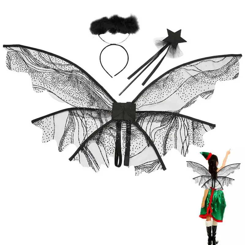 Black Fairy Wings For Girls Elf Dress Up Folded Butterfly Wings For Photography Props Halloween Party Wings
Black Fairy Wings For Girls Elf Dress Up Folded Butterfly Wings For Photography Props Halloween Party Wings
