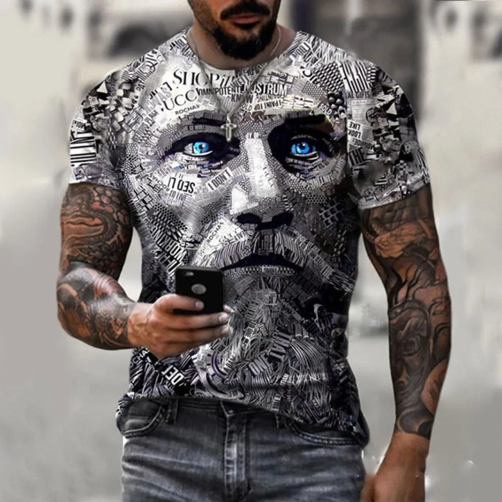 Sport Tops T-Shirt Fashion Mens Muscle Polyester Retro Short Sleeve 3D Printed Breathable Comfortable Crew Neck
Sport Tops T-Shirt Fashion Mens Muscle Polyester Retro Short Sleeve 3D Printed Breathable Comfortable Crew Neck