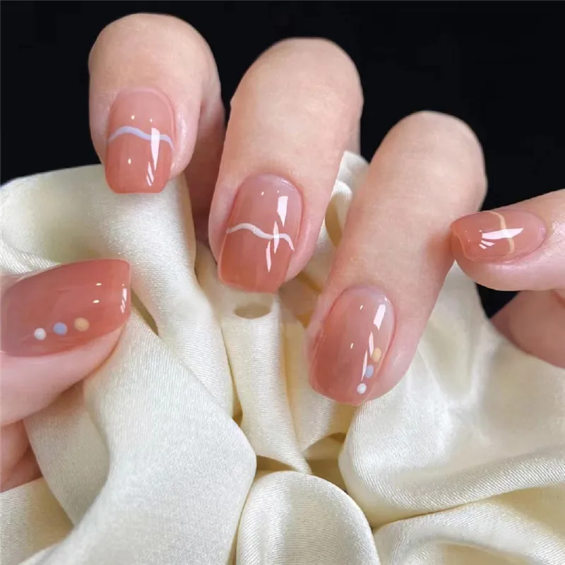 Korean Style INS Summer Short Style Gradient Wave Point Nail Polish Fake Nail Patch For Women Students Nail Patches Finished
Korean Style INS Summer Short Style Gradient Wave Point Nail Polish Fake Nail Patch For Women Students Nail Patches Finished