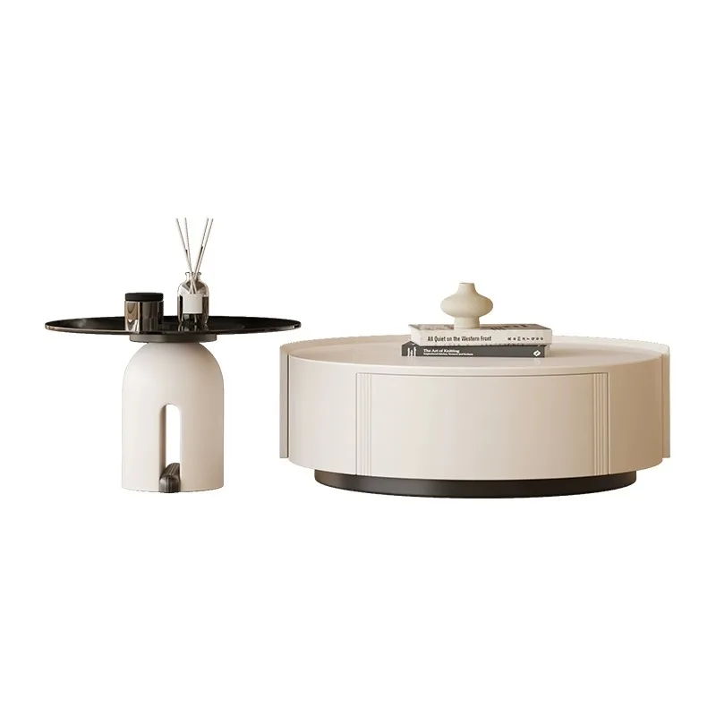 Italian Style Walnut round Tea Table High-Grade Miji Style Living Room Light Luxury High and Low Size Coffee Table
Italian Style Walnut round Tea Table High-Grade Miji Style Living Room Light Luxury High and Low Size Coffee Table
