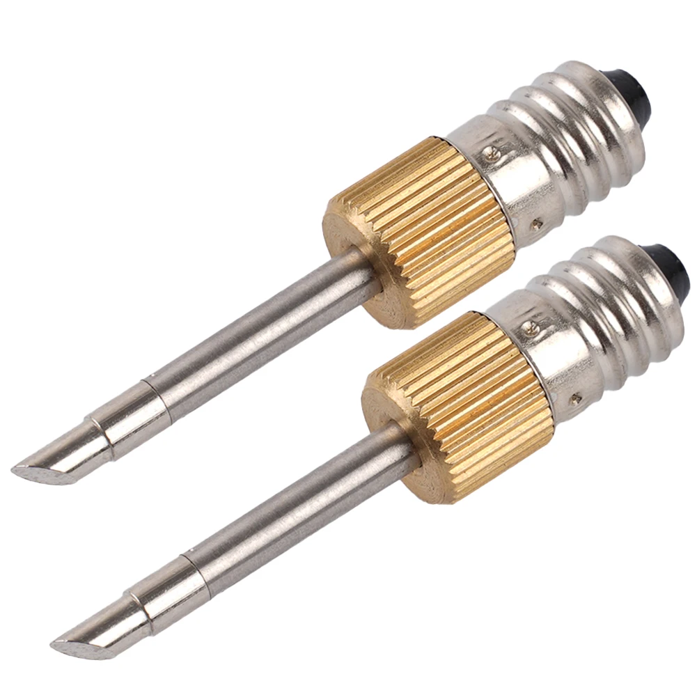 

2psc Soldering Iron Tip E10 Interface 1.97 Inches Size Steel For Welding Applications Spot Wire Drag Welding Wire Tinning