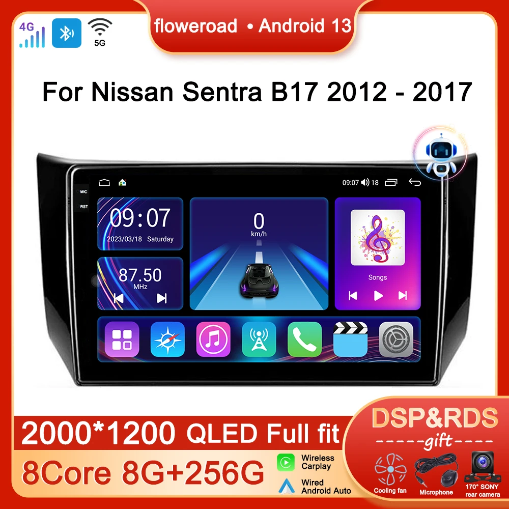Car Radio For Nissan Sentra B17 2012 2013 - 2016 2017 Multimedia Player Navigation GPS Auto Carplay Android 13 No 2din 2 din dvd
Car Radio For Nissan Sentra B17 2012 2013 - 2016 2017 Multimedia Player Navigation GPS Auto Carplay Android 13 No 2din 2 din dvd