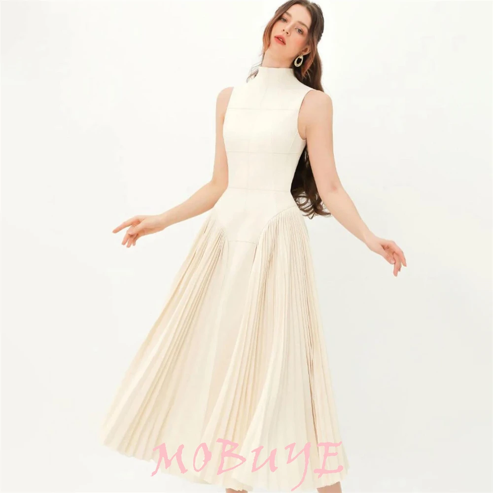 MOBUYE 2024 Popular A-line O Neck Prom Dress Ankle-Length With Sleeveless Evening Fashion Elegant Party Dress For Women
MOBUYE 2024 Popular A-line O Neck Prom Dress Ankle-Length With Sleeveless Evening Fashion Elegant Party Dress For Women