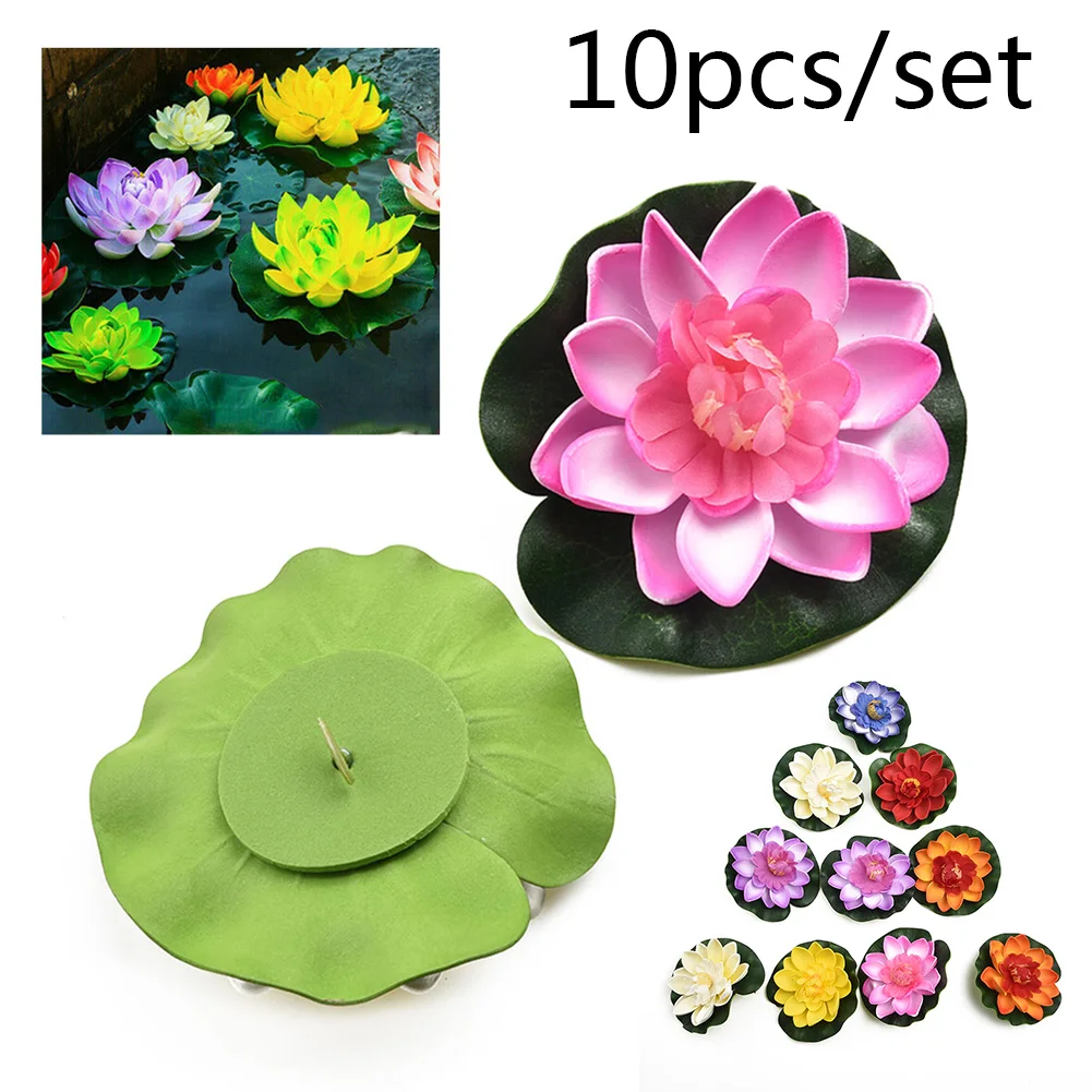 10pcs/set New Artificial Lotus Flower 10cm/4" Fake Eva plastic Floating Floral Lifelike Outdoor decor Pool Plants
10pcs/set New Artificial Lotus Flower 10cm/4" Fake Eva plastic Floating Floral Lifelike Outdoor decor Pool Plants
