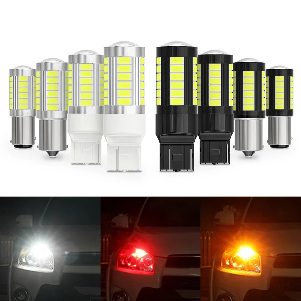 

1156 1157 5730 5630 33SMD LED Bulb P21W BAU15S P21/5W 7440 W21W W21/5W 7443 12V White for Turn Signal Light Reverse Lamp