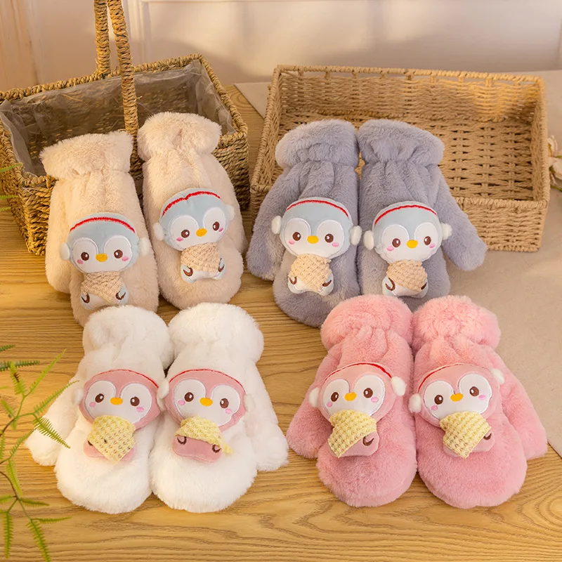 Winter Korean Fashion Women's Cold Glove Hanging Neck Cycling Mitten Hand Warmer Kawaii Cartoon Penguin Pink White Woman Gloves
Winter Korean Fashion Women's Cold Glove Hanging Neck Cycling Mitten Hand Warmer Kawaii Cartoon Penguin Pink White Woman Gloves