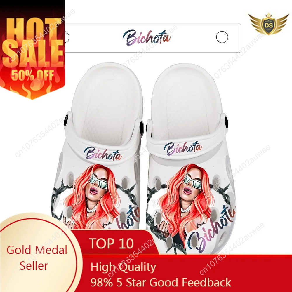 New KAROL G Printed Clogs Sandals For Women Garden Shoes Breathable Light Slippers Plus Size 36-44 Customizable Pattern
New KAROL G Printed Clogs Sandals For Women Garden Shoes Breathable Light Slippers Plus Size 36-44 Customizable Pattern