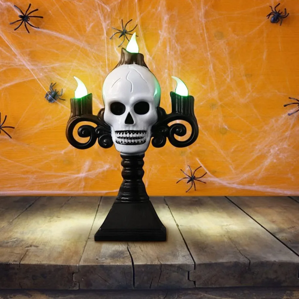 Three Headlights Skeleton Candle Lamp Button Battery Power Supply PVC Electronic Candle Lamp Green Light Candle Decorations
Three Headlights Skeleton Candle Lamp Button Battery Power Supply PVC Electronic Candle Lamp Green Light Candle Decorations