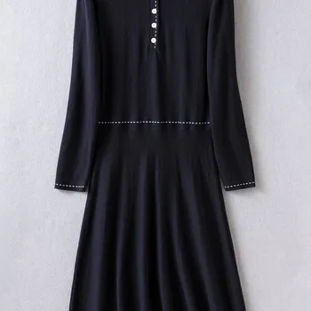 O Vestido Irregular Weird Puss: Uma Experiência Fashion Única 11 UK Fashion New Spring Navy BLue Polo Wool Knitted Sleeves Midi Dress XS S M L XL