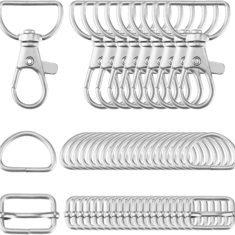 50Pieces Portable Keychain Hook Practical Rotating Lobster Clasp Keychain Attachment Keychain Making Supplies for Key
50Pieces Portable Keychain Hook Practical Rotating Lobster Clasp Keychain Attachment Keychain Making Supplies for Key