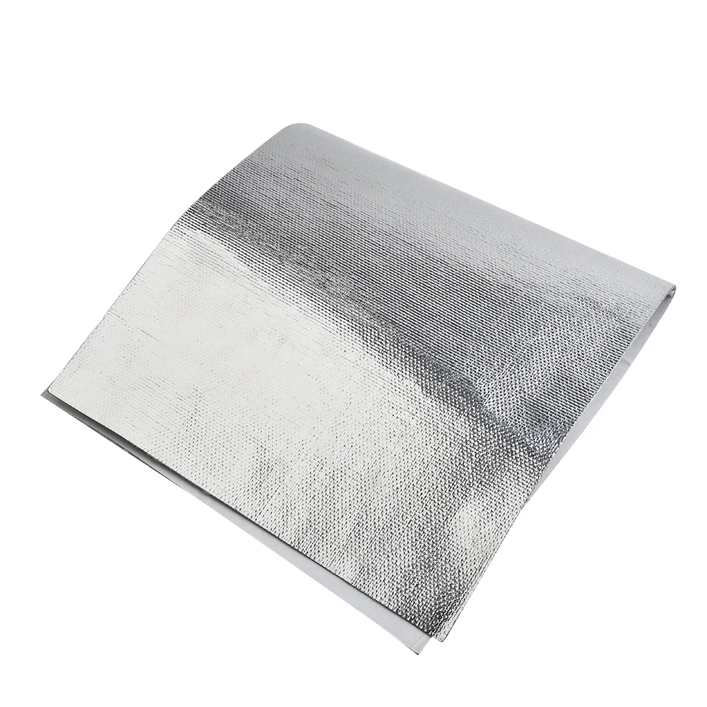 

Durable Car Heat Protection Film 1* Silver Sound Deadener 25*50cm Accessories Heat Shield Hood Insulation Pads