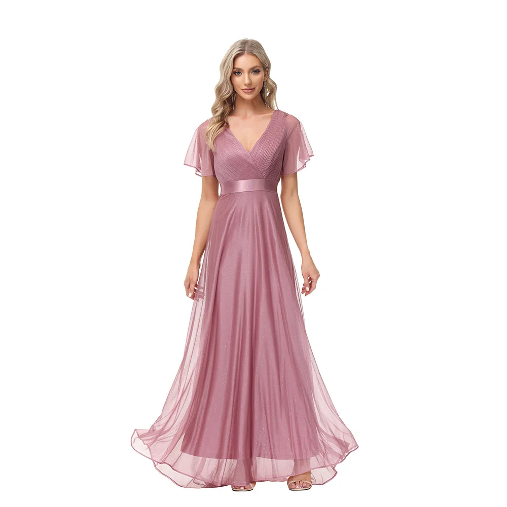 New Style Women V-Neck Chiffon Dress Wedding Evening Party Long Dress Elegant Party Red Dresses For Women, Plus Size 15 Mallzona S1a74e11b5c564c5d8101f13f29f45727R New Style Women V-Neck Chiffon Dress Wedding Evening Party Long Dress Elegant Party Red Dresses For Women, Plus Size Mallzona