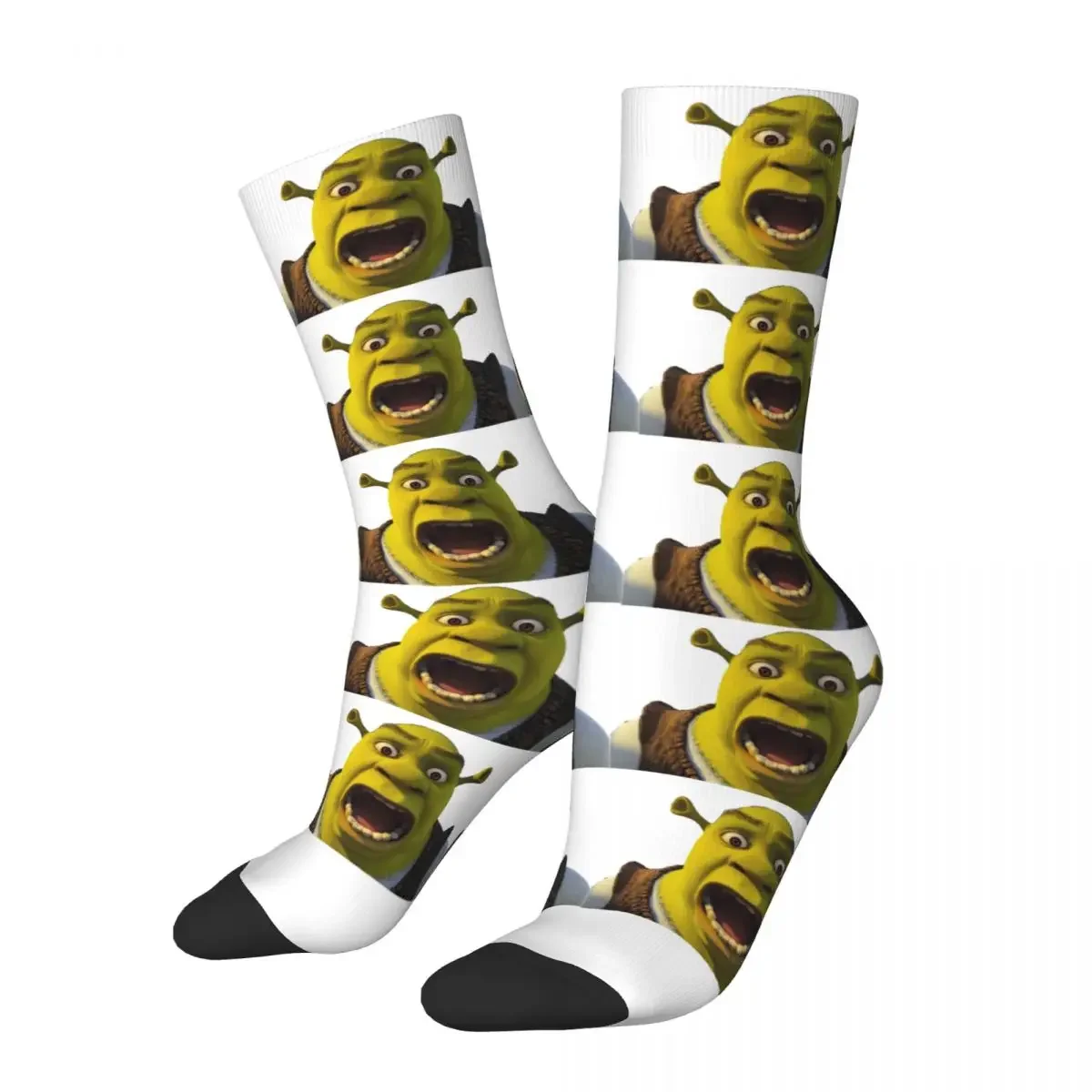 

Забавные счастливые мужские носки, удивленные винтажные носки в стиле Харадзюку, Шрек-фильм, хип-хоп, новинка, бесшовные сумасшедшие носки, подарочные Носки с рисунком