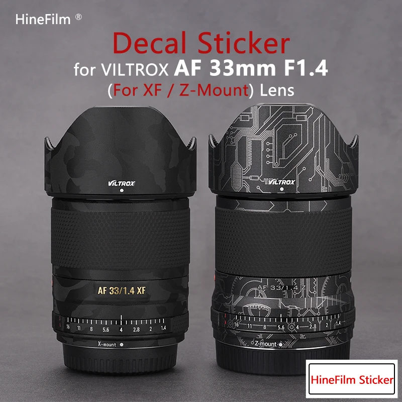 

Viltrox AF33F1.4 Z / XF Mount Lens Premium Decal Skin 33-1.4 Wrap Film for Viltrox AF 33mm F1.4 STM Protector Cover Wrap Sticker