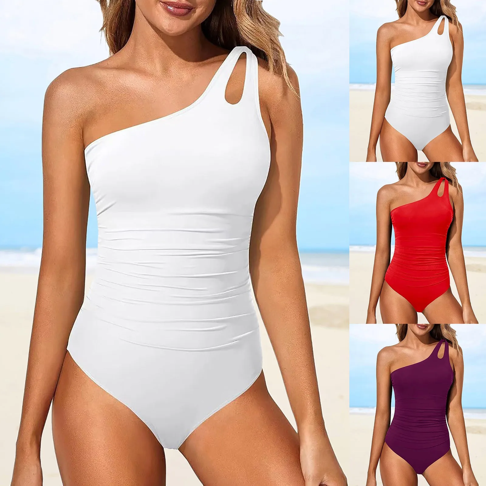 Swimsuit Shorts Women's 1 Piece Swimsuit Women's Slanted Shoulder Hollow 1 Piece Swimsuit
Swimsuit Shorts Women's 1 Piece Swimsuit Women's Slanted Shoulder Hollow 1 Piece Swimsuit