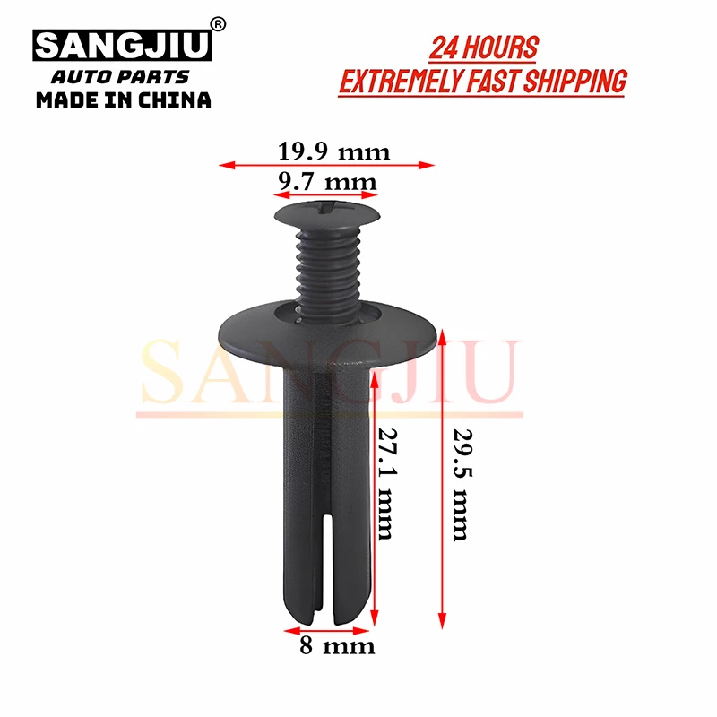 20Pcs 8mm Universal auto parts plastic door panel extended fender expansion screw clip
20Pcs 8mm Universal auto parts plastic door panel extended fender expansion screw clip