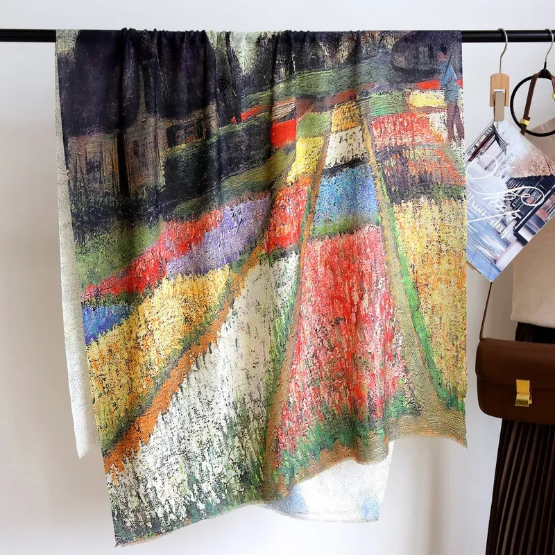 100*200cm long Scarves 100% pure cashmere scarf Women Warm Winter oil painting Shawls Soft Bufanda Stoles Echarpe Poncho Luxury 
100*200cm long Scarves 100% pure cashmere scarf Women Warm Winter oil painting Shawls Soft Bufanda Stoles Echarpe Poncho Luxury