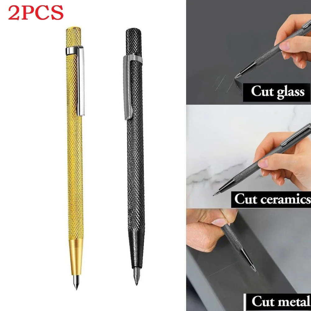 2PCS Tungsten Carbide Tip Scriber Pen Marking Engraving Pen For Glass Ceramic Wood Carving Engraving Metal Tile Cutting Pen
2PCS Tungsten Carbide Tip Scriber Pen Marking Engraving Pen For Glass Ceramic Wood Carving Engraving Metal Tile Cutting Pen