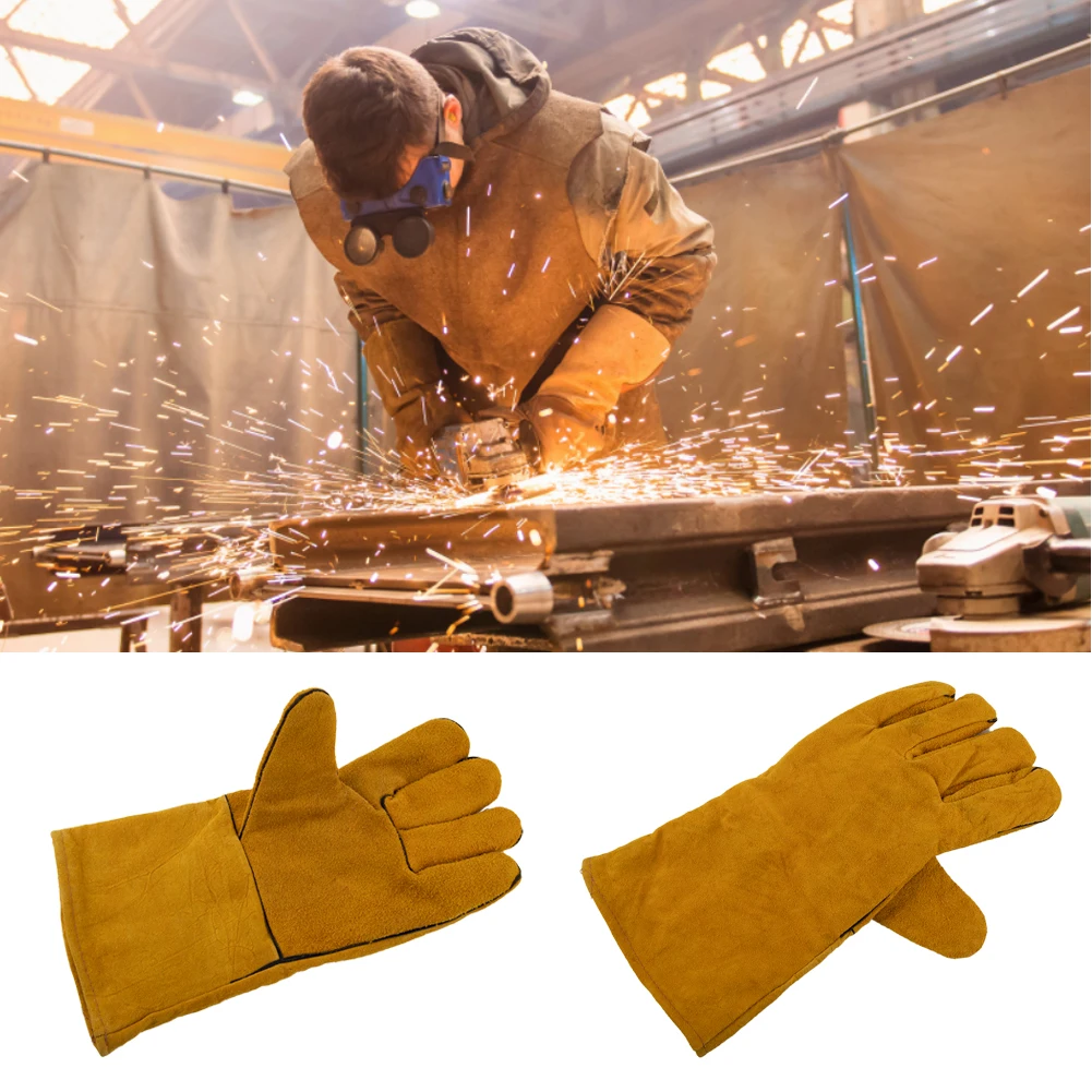 Factory Workshop Welding Gloves Welding Tools A Pair Of Cowhide Flame-Retardant Heat Insulation Work Gloves 255x130mm
Factory Workshop Welding Gloves Welding Tools A Pair Of Cowhide Flame-Retardant Heat Insulation Work Gloves 255x130mm
