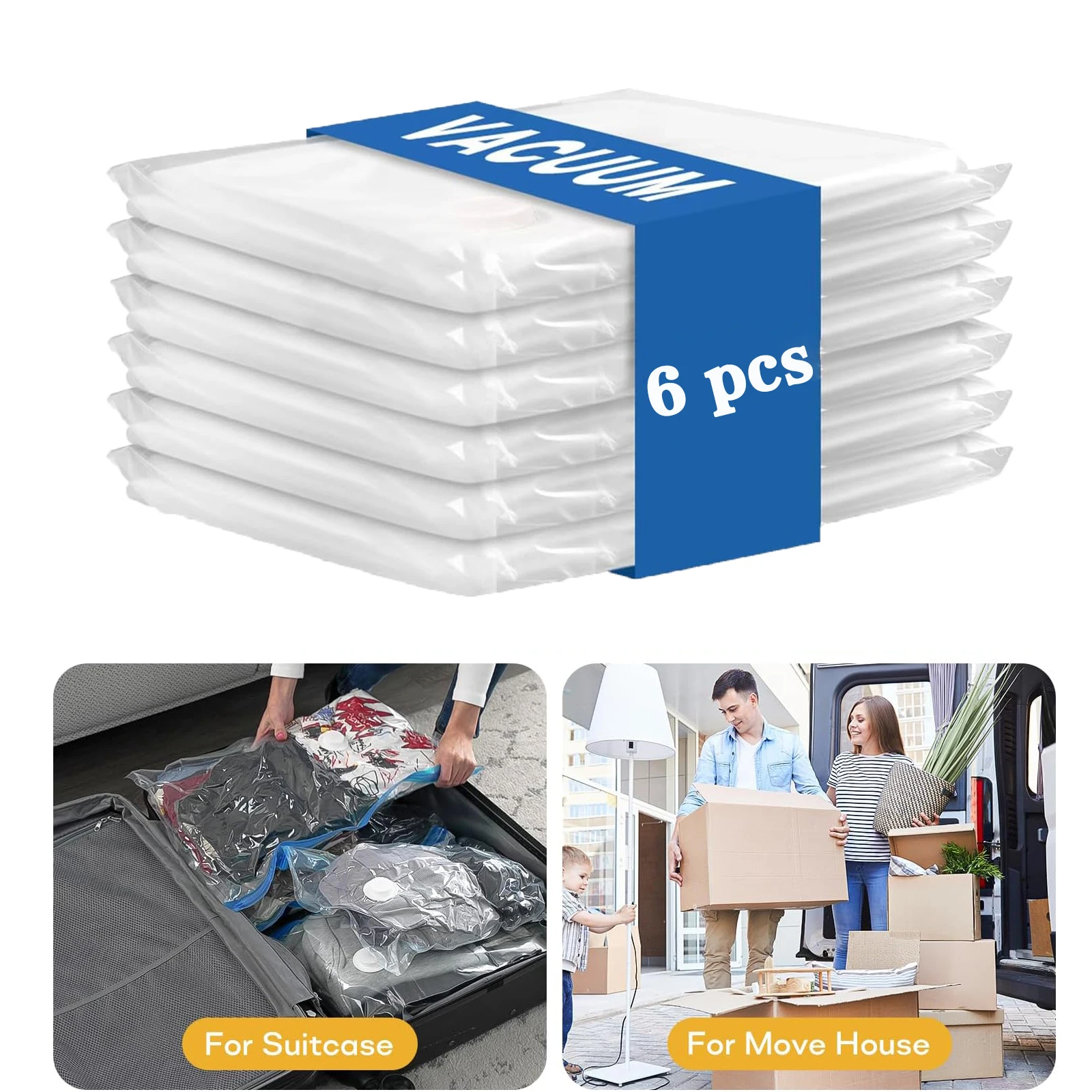 6pcs Vacuum Storage Bags Home Vacuum Packing Travel Storage Bag with Zipper Space Saving Bag For Clothes,duvets, Quilts, Travel
6pcs Vacuum Storage Bags Home Vacuum Packing Travel Storage Bag with Zipper Space Saving Bag For Clothes,duvets, Quilts, Travel