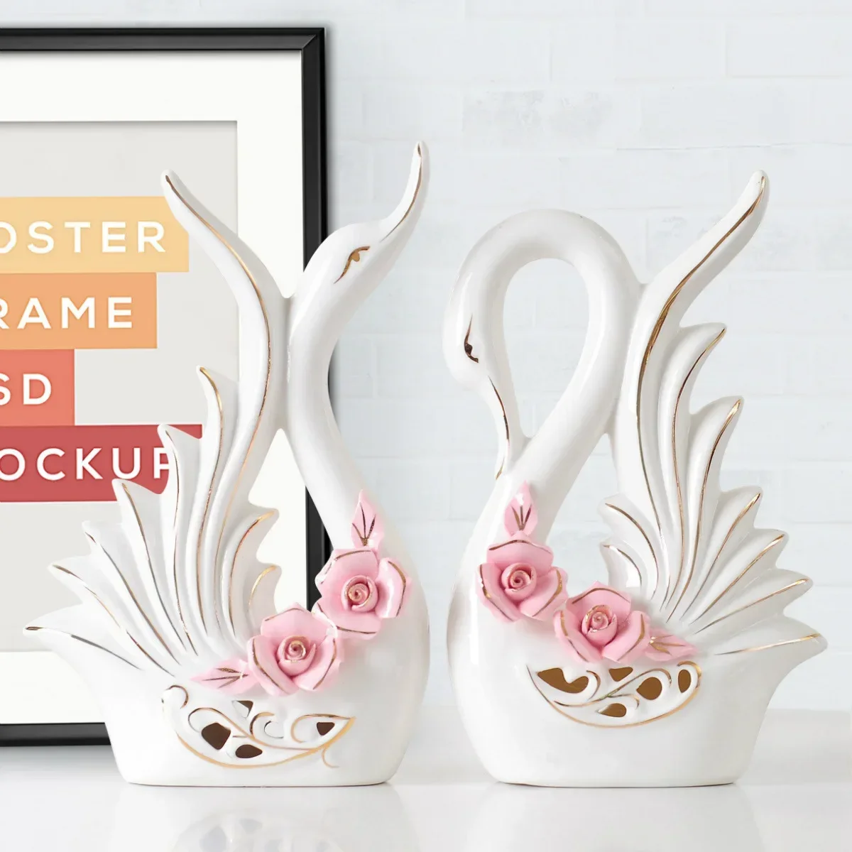 2PCS Creative Ceramic Swan Ornament Home Decoration Crafts TV Cabinet Office Statues Accessories Wedding Gift Figurines
2PCS Creative Ceramic Swan Ornament Home Decoration Crafts TV Cabinet Office Statues Accessories Wedding Gift Figurines