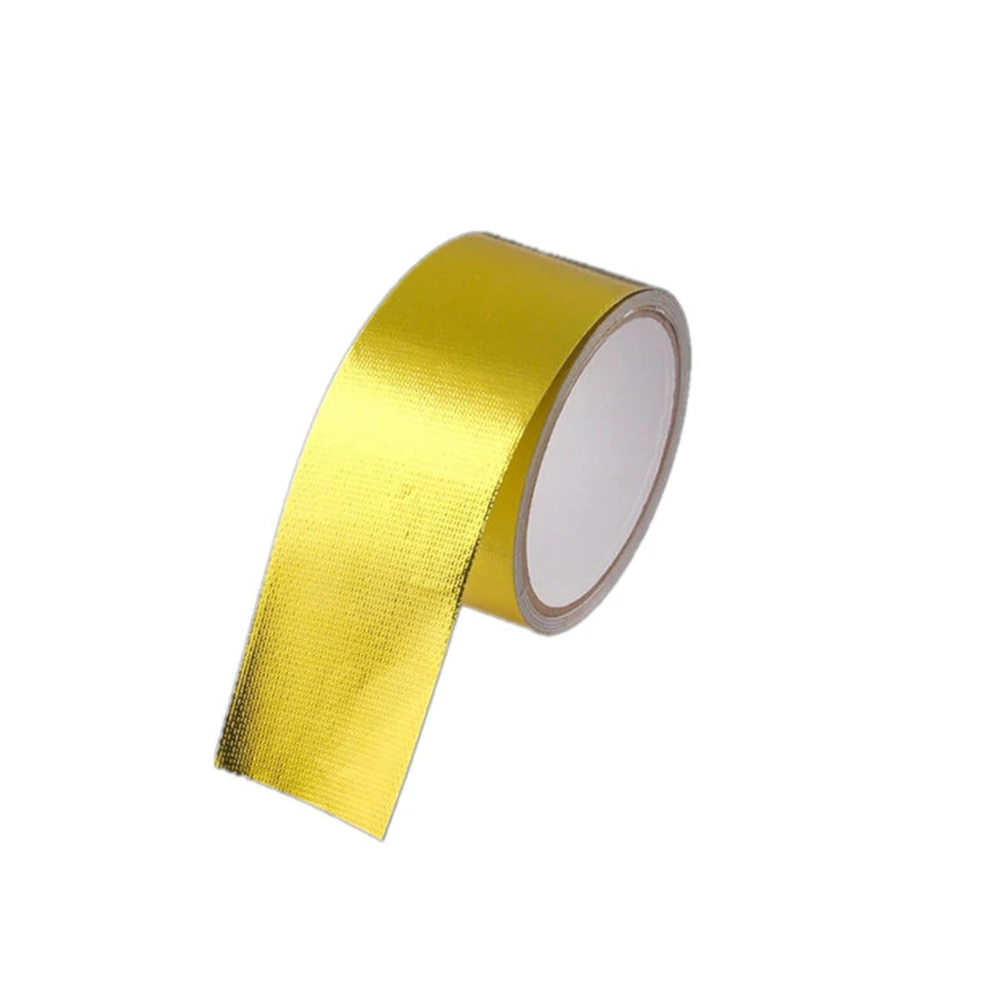 

Tape Insulation Tape Air Intake Pipe Aluminum Foil Glass Fiber Golden Golden Design High Temp Niversal Fitment