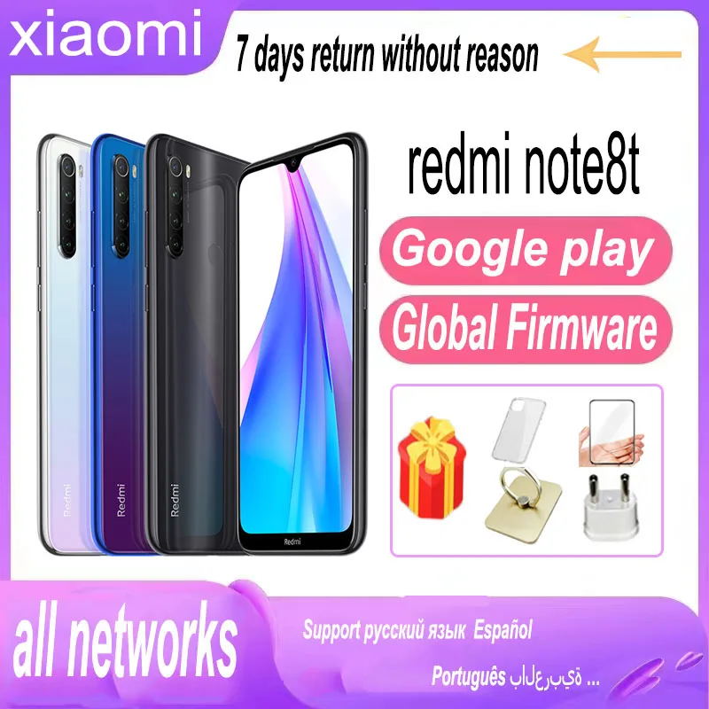 

smartphone Global firmware Xiaomi Redmi Note 8T 4G Qualcomm Snapdragon 665 rear fingerprint 6.3-inch 18W