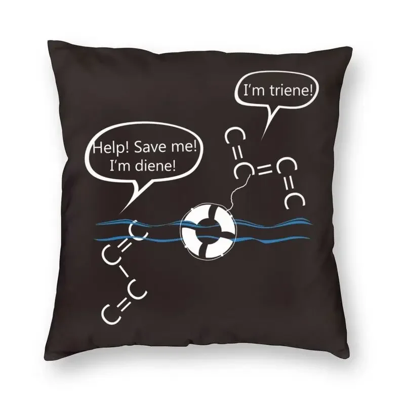 

Funny Organic Chemistry Pillowcover Home Decorative Geek Nerd Science Cushion Cover Throw Pillow for Car Double-sided Printing