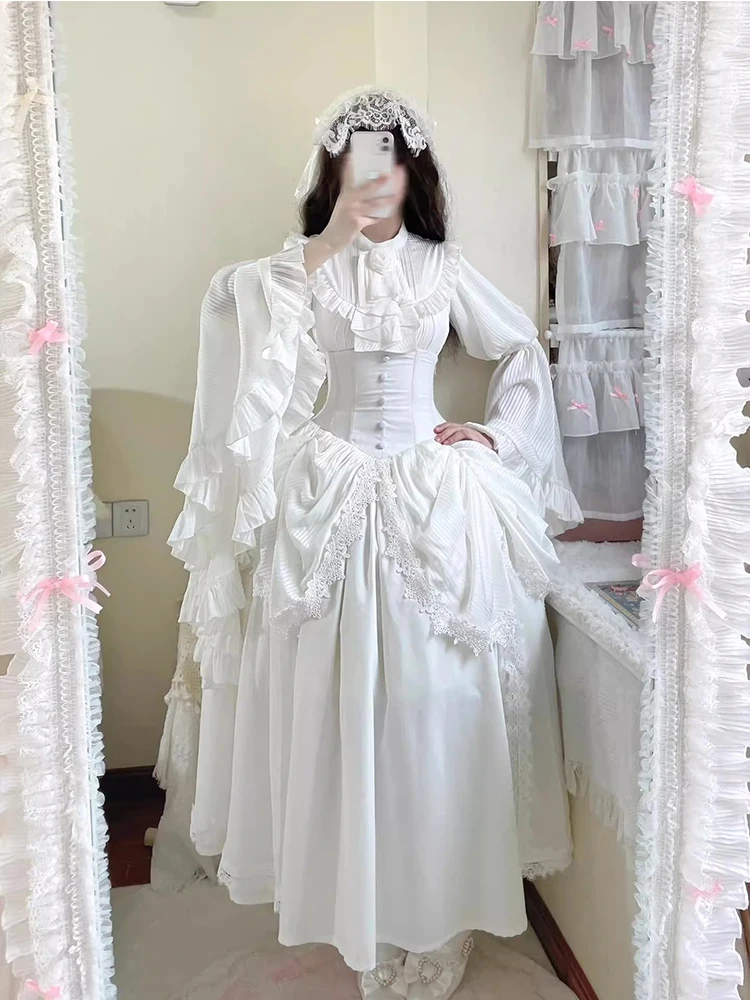 Dark Gothic Style Wear Special-Interest Design Lolita White Shirt Fishbone Skirt Suit Dress
Dark Gothic Style Wear Special-Interest Design Lolita White Shirt Fishbone Skirt Suit Dress
