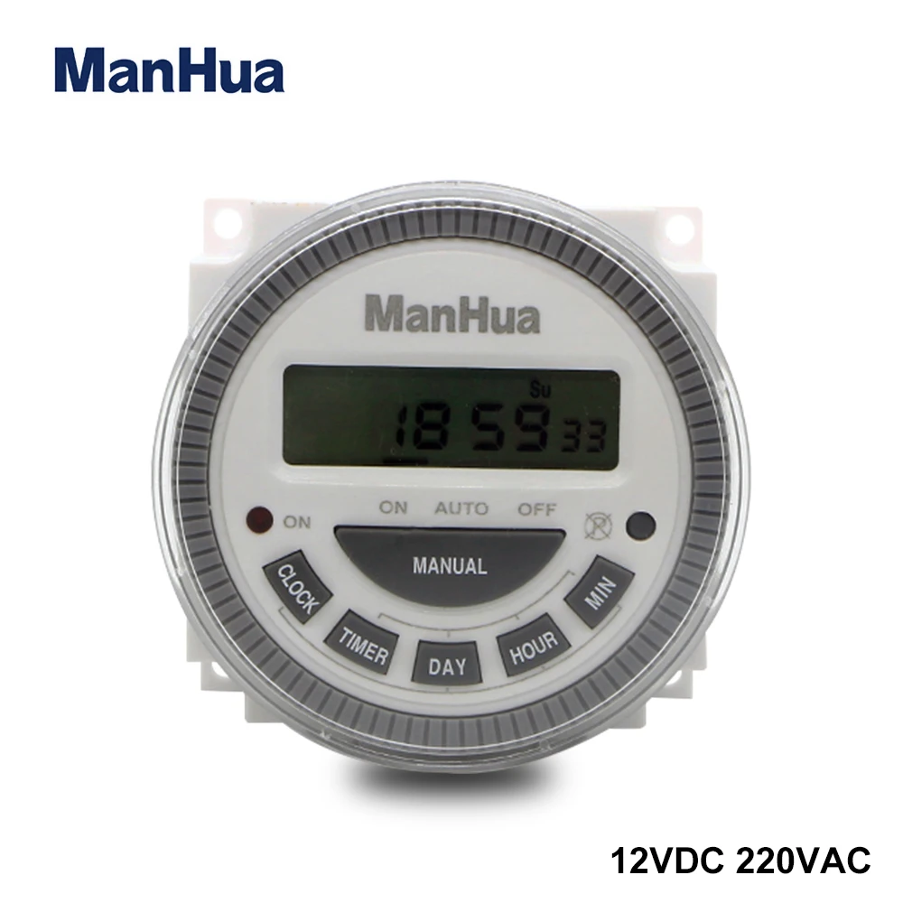 ManHua Multipurpose MT619 16A 30A Digital Timer Switch with Waterproof Cover Easy Wiring 7 days Programmable Time Switch
ManHua Multipurpose MT619 16A 30A Digital Timer Switch with Waterproof Cover Easy Wiring 7 days Programmable Time Switch