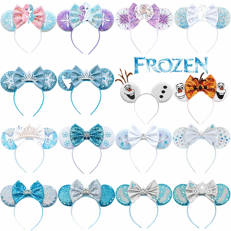 

Disney Frozen Ear Headband Women Snowman Olaf Hairband for Girl Crown Bow Headwear Kids Anna Princess Elsa Hair Accessories Gift