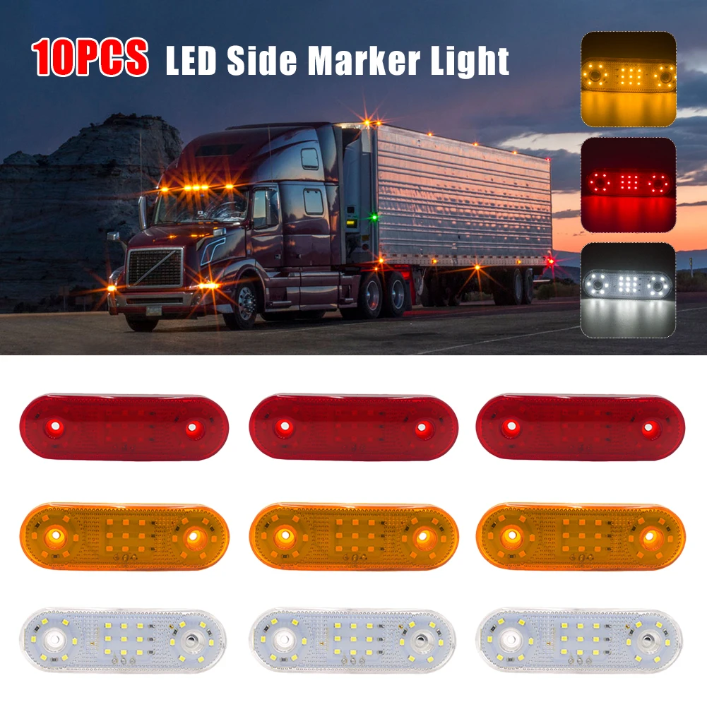 10PCS 21LED Car Side Marker Light 12-24V Warning Tail Light Side Signal Indicator Lamp For Car Truck Trailer Accessories
10PCS 21LED Car Side Marker Light 12-24V Warning Tail Light Side Signal Indicator Lamp For Car Truck Trailer Accessories