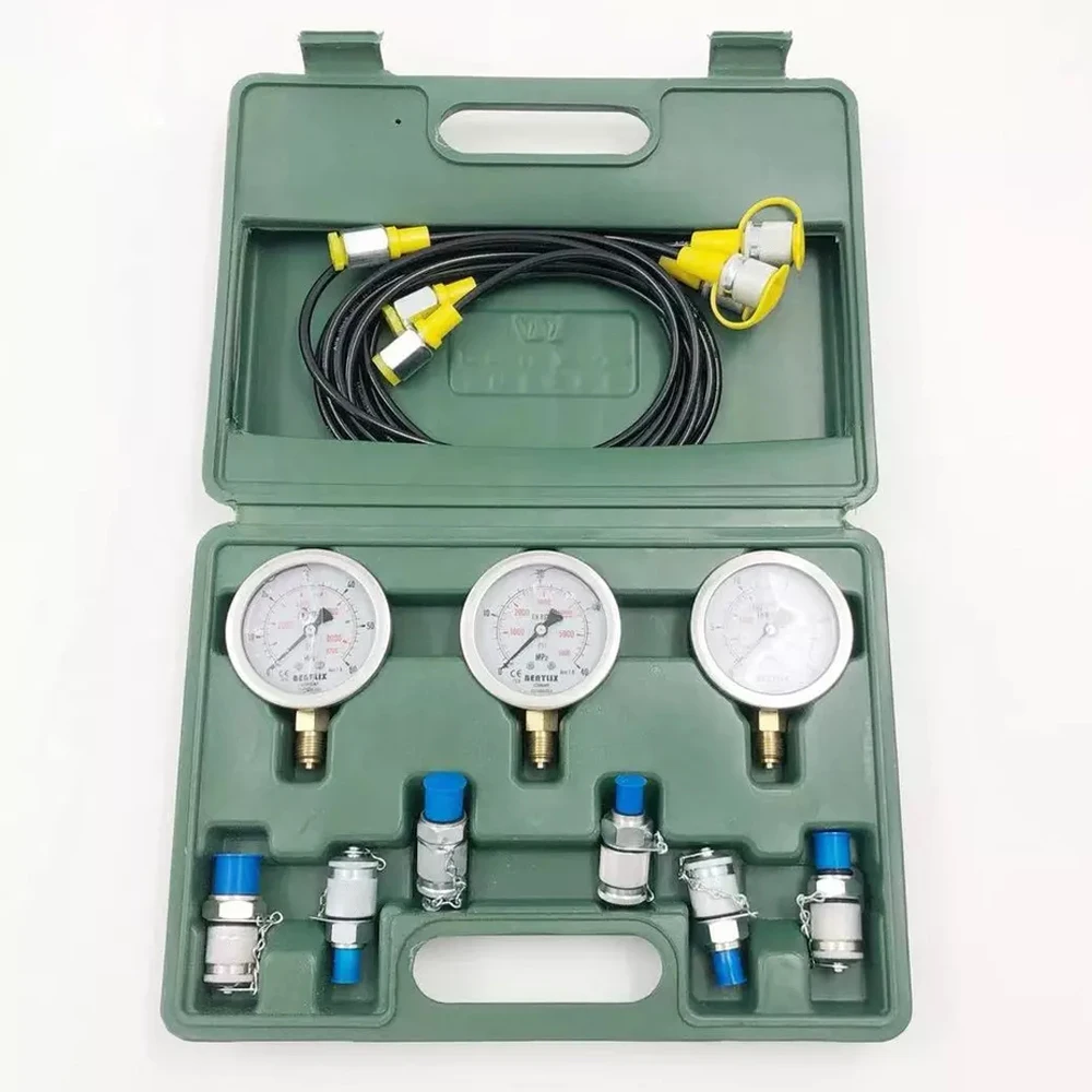 Hydraulic Parts Hydraulic Diagnostic Test Kits Hydraulic Pressure measurement kit Pilot pump Pressure testing kit 3 gauge
Hydraulic Parts Hydraulic Diagnostic Test Kits Hydraulic Pressure measurement kit Pilot pump Pressure testing kit 3 gauge