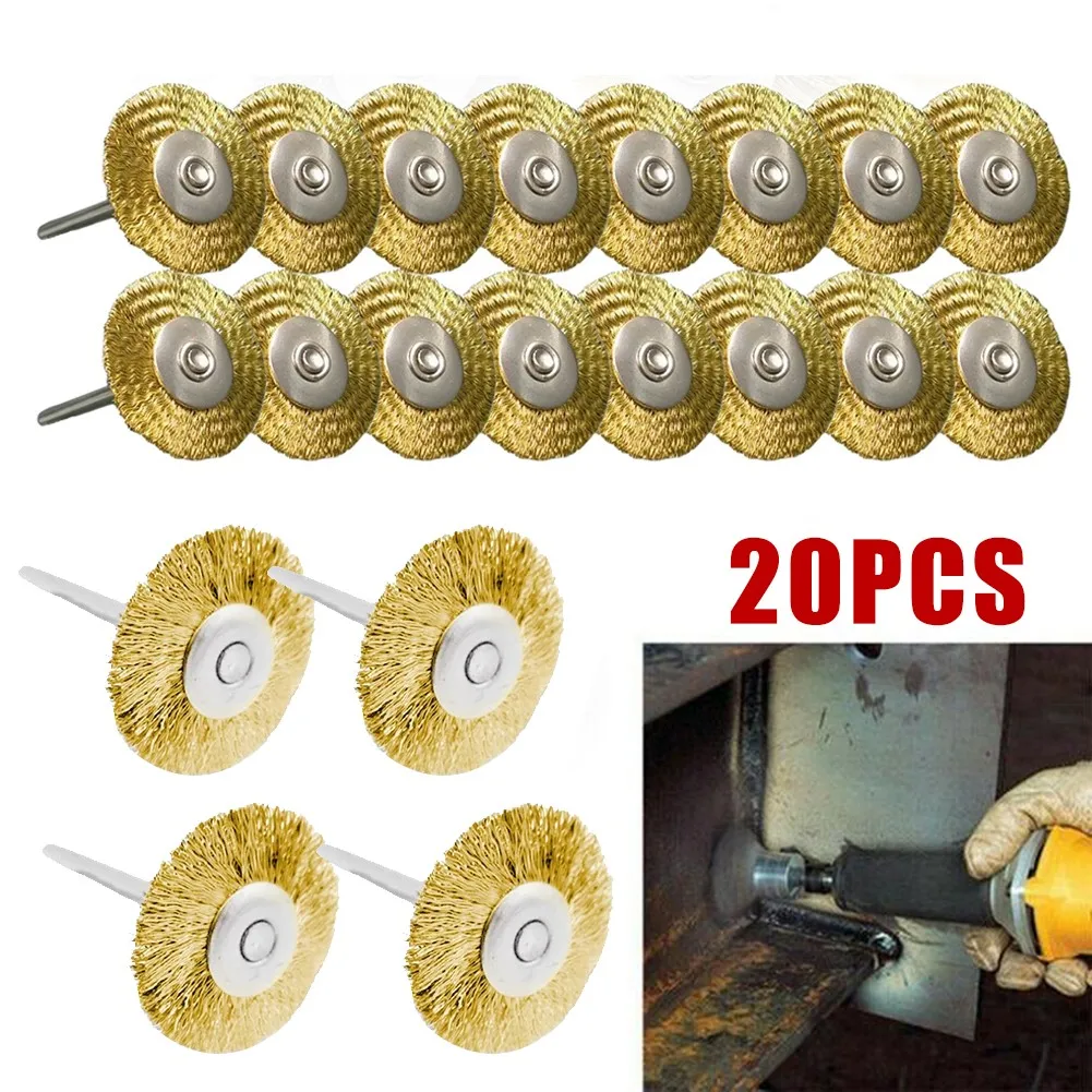 20 PCS Brass Brush Wire Wheel Brush Polishing Mold Grinder Rotary Power Tool Engraving Machine, 3.175*25MM Tool Grinder Accessor
20 PCS Brass Brush Wire Wheel Brush Polishing Mold Grinder Rotary Power Tool Engraving Machine, 3.175*25MM Tool Grinder Accessor