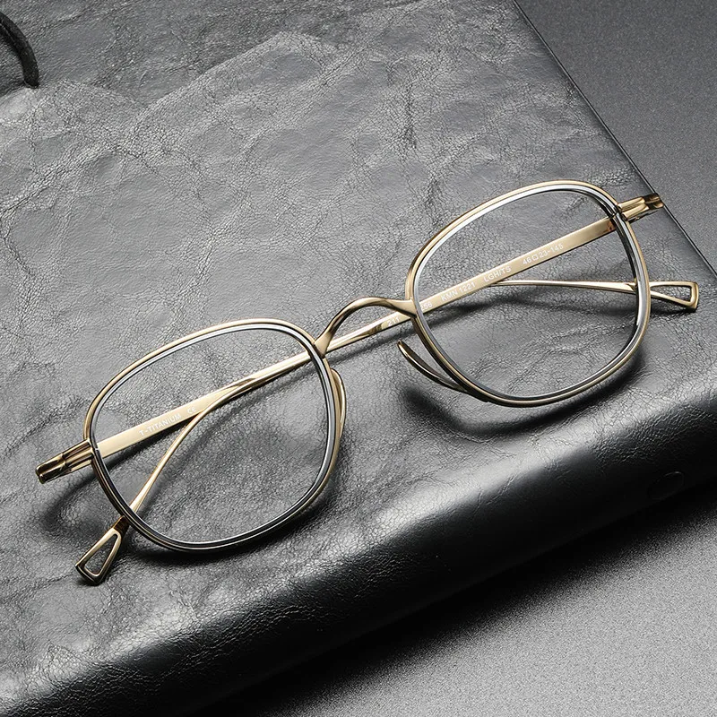 

Pure Titanium Fashion Glasses Frame Men 2023 New Smooth Grace Round Prescription Eyeglasses Women Myopia Optical Eyewear