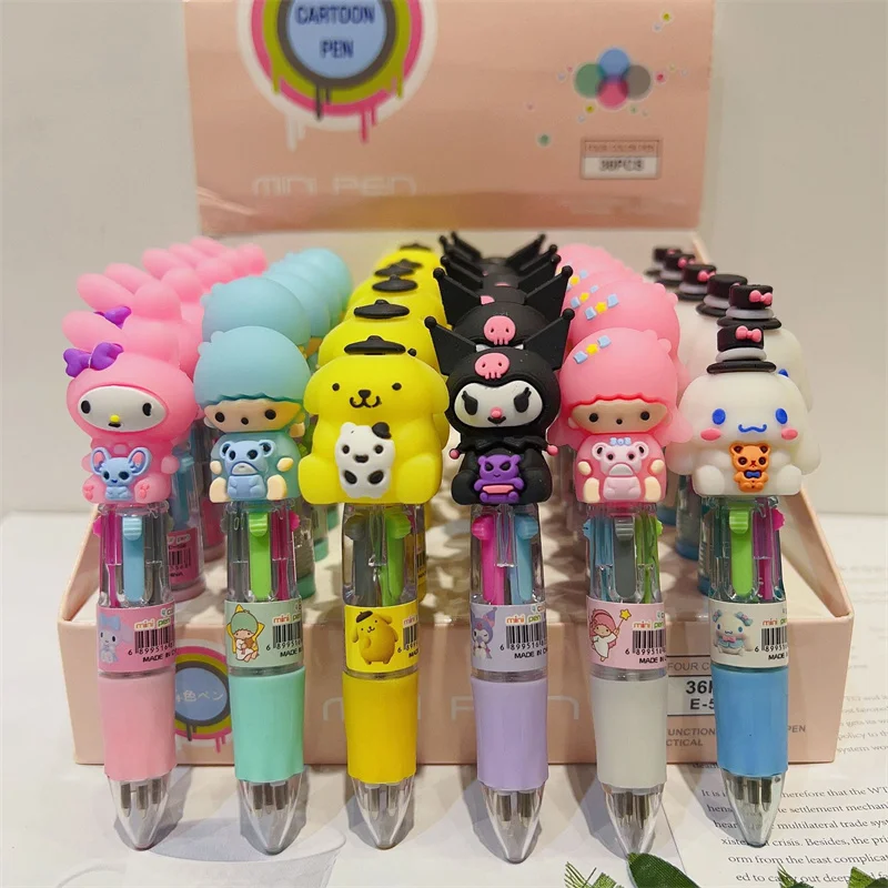 36 pcs/lot Sanrio Kawaii Animal 4 Colors Ballpoint Pen Cute press ball pens School Office writing Supplies Stationery Gift
36 pcs/lot Sanrio Kawaii Animal 4 Colors Ballpoint Pen Cute press ball pens School Office writing Supplies Stationery Gift