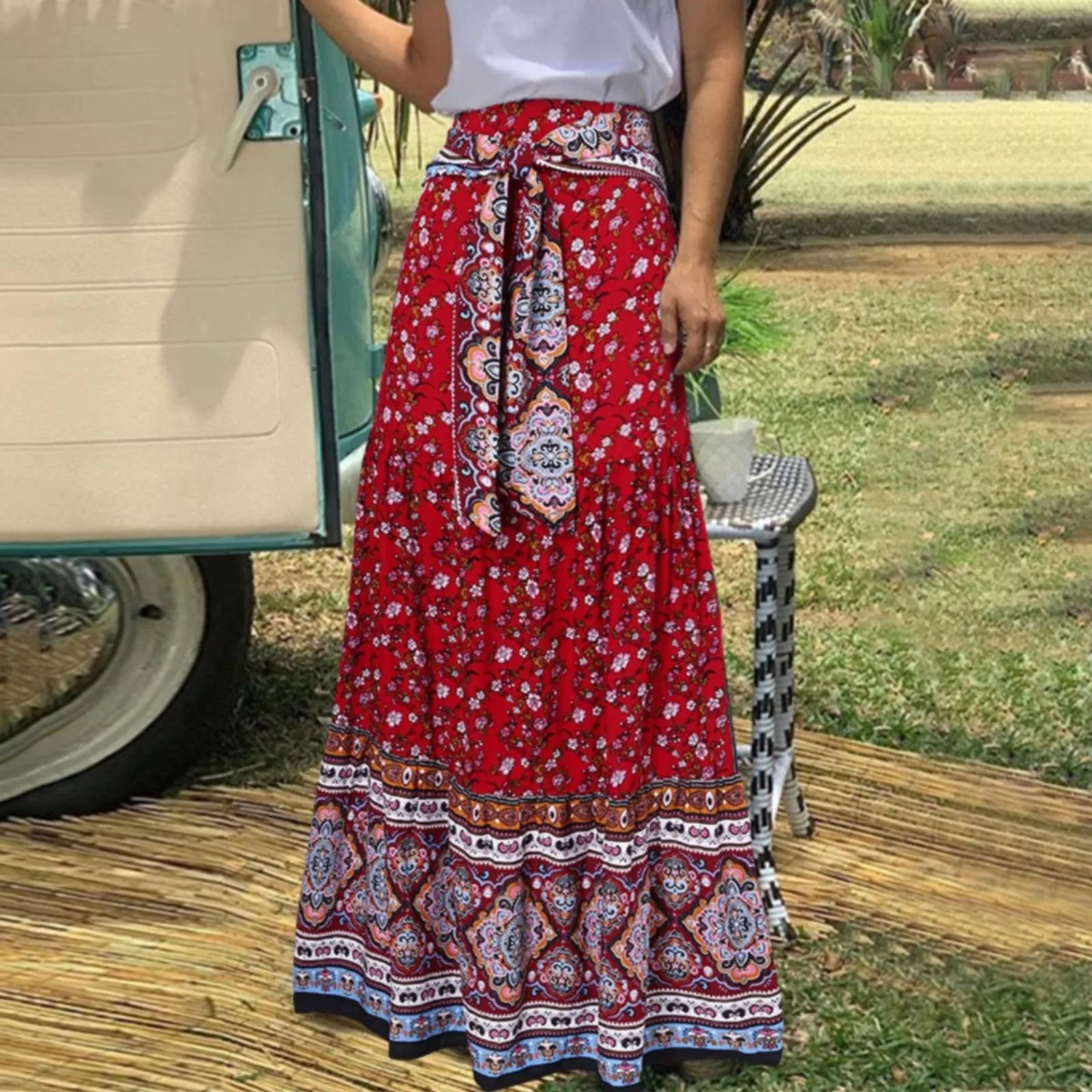 Boho Temperament Long Skirts 2023 Summer All-Match Streetwear Printed Casual Elastic Waist Ruffled High Waist Skirt
Boho Temperament Long Skirts 2023 Summer All-Match Streetwear Printed Casual Elastic Waist Ruffled High Waist Skirt