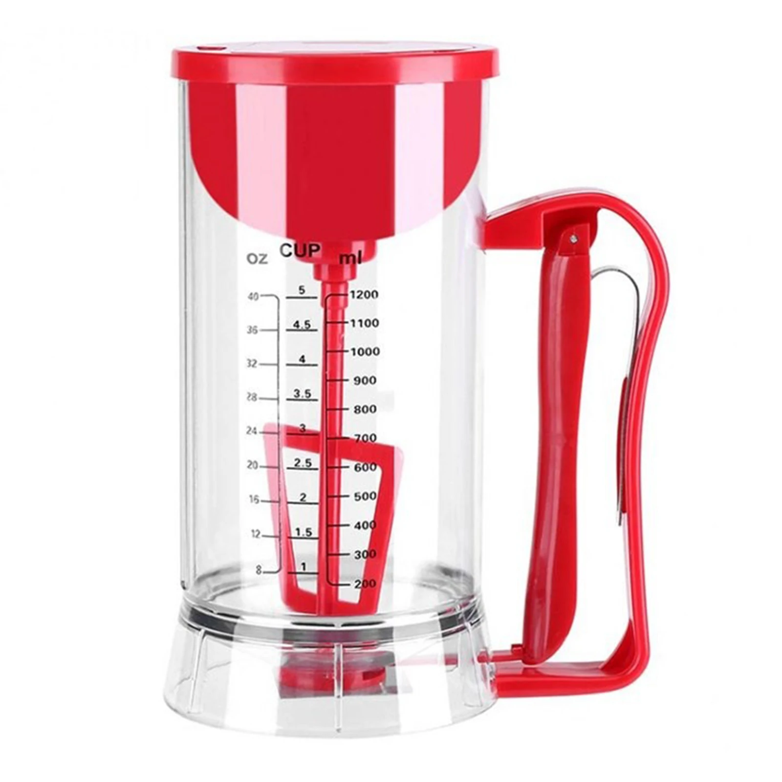 

Electric Mixer Batter Dispenser 1.2L Pancake Batter Dispenser With Measuring Label Cookies Cream Dispenser Kitchen Tools