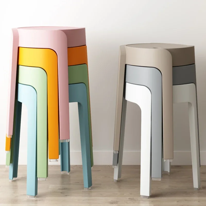 

Современные пластиковые обеденные стулья, минималистичный бытовой круглый обеденный стул в скандинавском стиле для гостиной, уогарная мебель для балкона QF50CP
