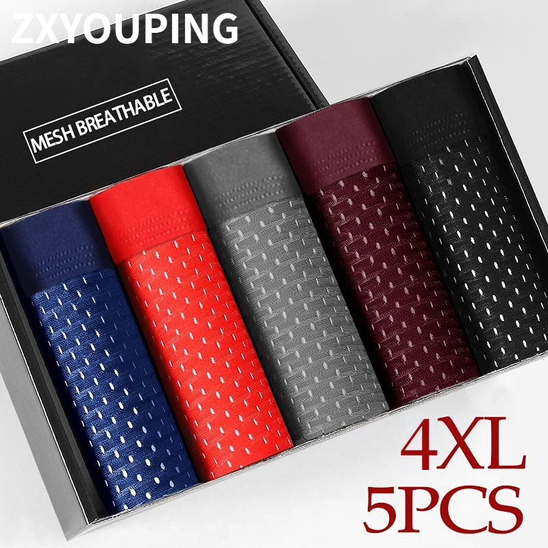 5PCS/Lot 4XL Mesh Hole Mens Underwear Boxers Ice Silk Men Boxer Men Shorts Underwear Men Pantis
5PCS/Lot 4XL Mesh Hole Mens Underwear Boxers Ice Silk Men Boxer Men Shorts Underwear Men Pantis
